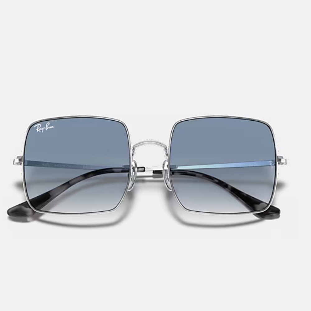 Ray-Ban Unisex RB1971 54mm Sunglasses Silver Frame with Blue Lenses - Picture 5 of 10